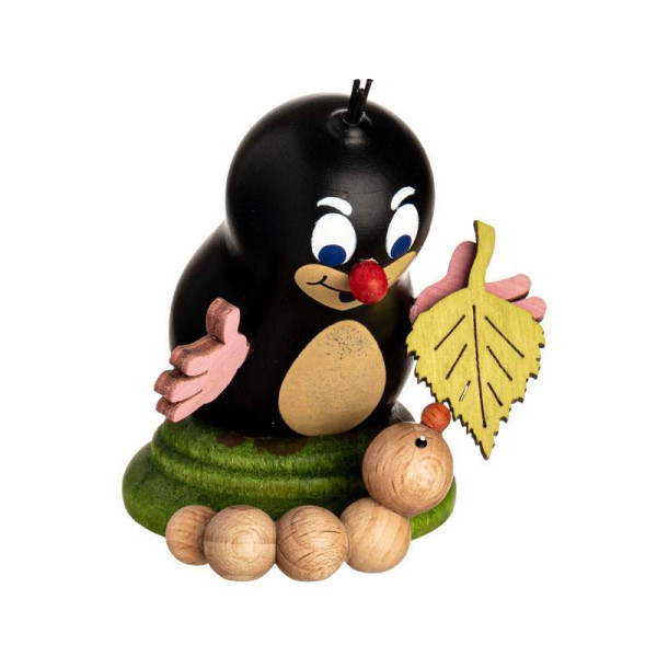 Sammelfigur Maulwurf Lene Kuhnert Holzkunst, Höhe ca. 6 cm