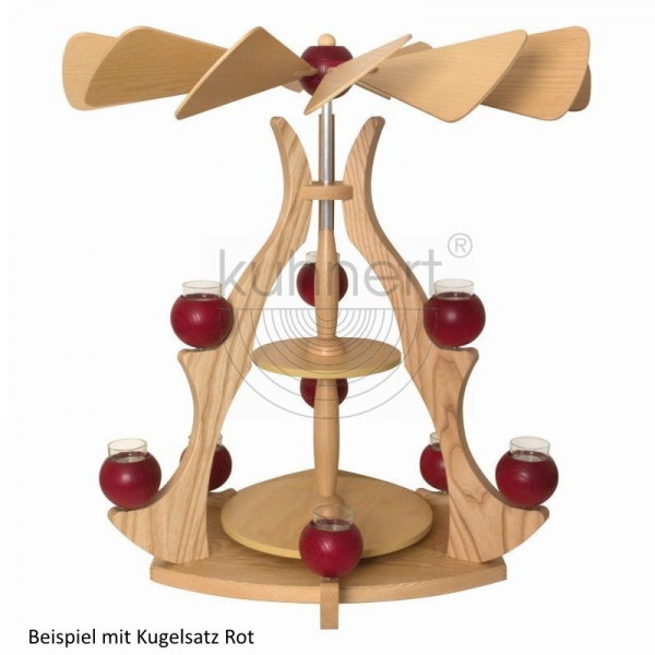 Massivholzpyramide 60 cm ohne Kugeln und Figuren-