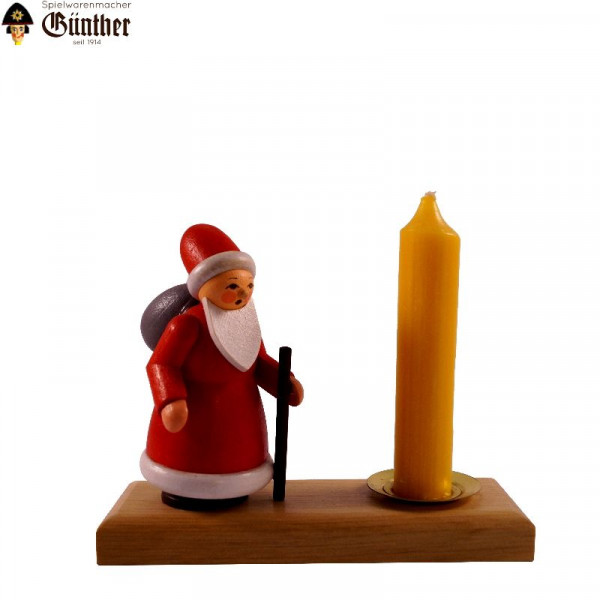Kerzenhalter Weihnachtsmann bunt