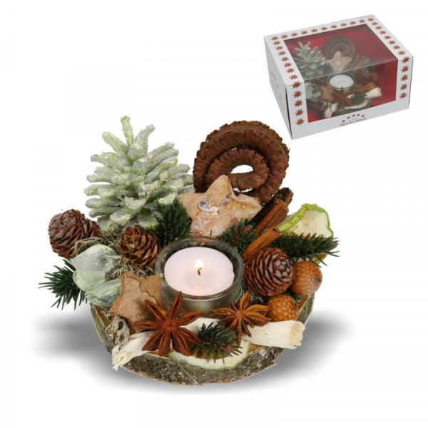 Oppacher Advent Kerzen- Tischgesteck "deluxe