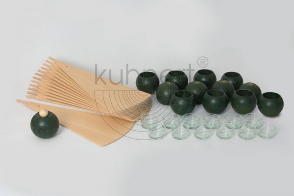 Kugelsatz Grün (12 Stück) für Massivholzpyramide 85 cm