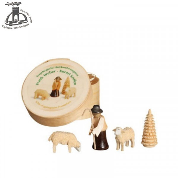 Spandose mit Figuren "Schäferei"