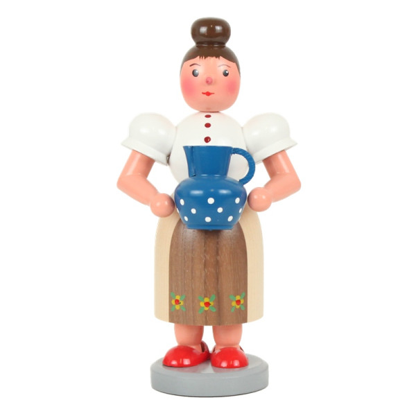 Klaus Huss Räucherfrau Frau mit Kanne farbig ca. 18 cm