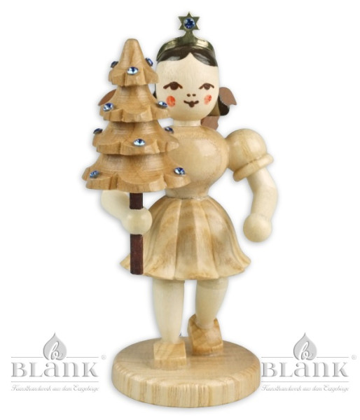 Kurzrockengel mit Bäumchen natur Höhe: ca. 7cm, Blank Grünhainichen