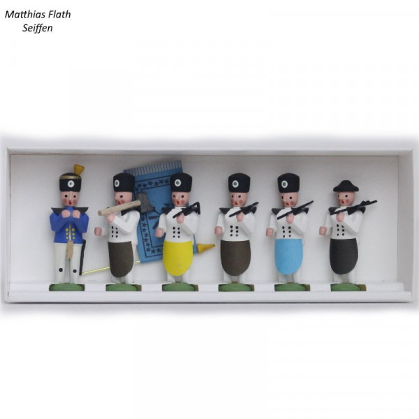 Miniaturen Bergaufzug Hüttenleute - ca. 4,5 cm Firma Matthias Flath Seiffen