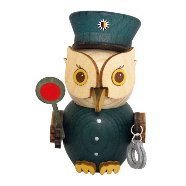 Kuhnert Holzfigur Minieule Polizist Kuhnert Artikel 37368, Höhe ca. 7 cm