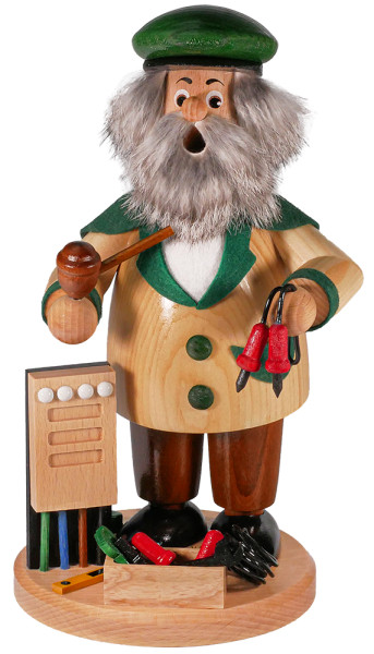 Erzgebirgische Räucherfigur Elektriker ca. 24 cm Drechselwerkstatt Uhlig