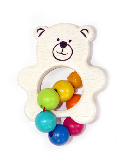 Rassel Teddy natur-bunt Hess