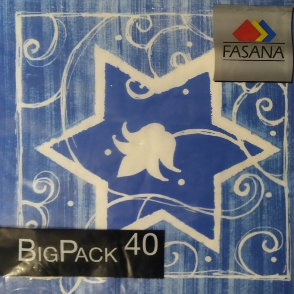 Papierservietten BigPack Stern blau Inhalt: 40 Stück ! Fasana Made in Germany