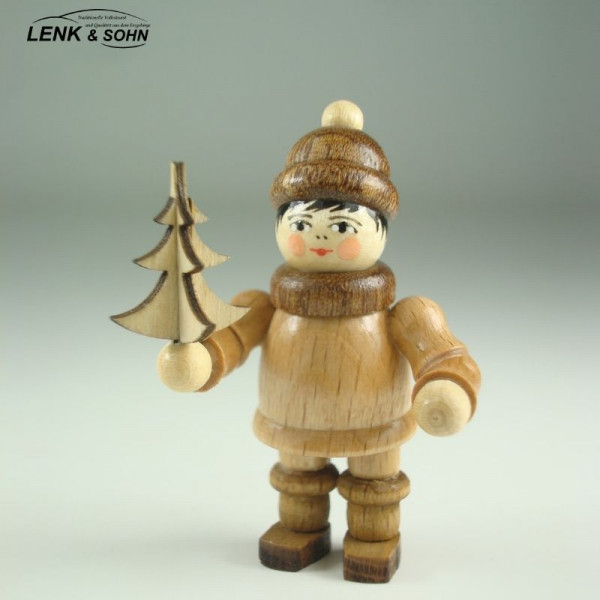 Winterkind - mit Tannenbäumchen, 5,5 cm, natur