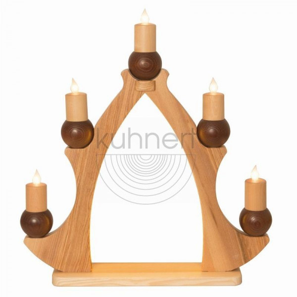 Fensterbaum mit 5 Kerzen elektr. beleuchtet natur