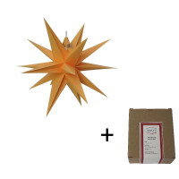 Annaberger Faltstern Nr. 3 (35 cm)Orange mit Beleuchtungsset Original Erzgebirgischer Faltstern Annaberger Faltstern Nr. 3 (35 cm)Orange mit Beleuchtungsset Original Erzgebirgischer Faltstern