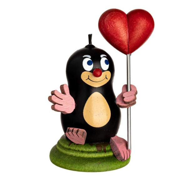 Sammelfigur Maulwurf Felix Kuhnert Holzkunst, Höhe ca. 6 cm