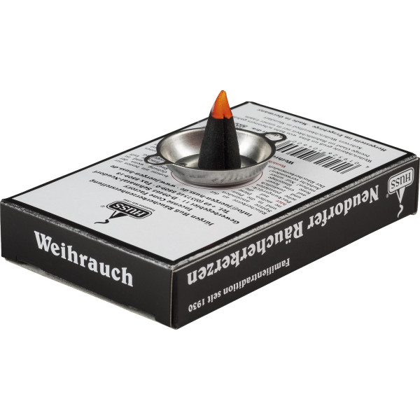 Original Feine Neudorfer Räucherkerzen mit Pfann'l Erzgebirgische Räucherkerzen der Firma Huss