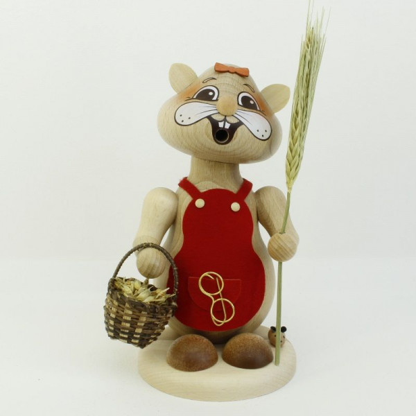 Familie Körnlein - Rauchfigur "Urhamsterfrau" - ca 18 cm