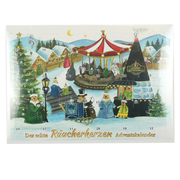 Crottendorfer Räucherkerzen-Adventskalender 2023 24 verschiedene Düfte