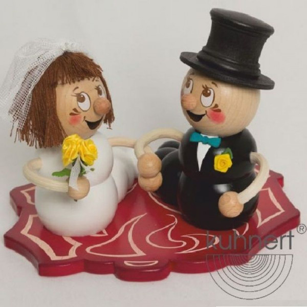 Erzgebirgische Räucherfigur Hochzeitspaar Rudi und Rosi