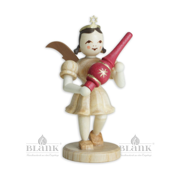 Kurzrockengel mit Christbaumspitze, natur Höhe: ca. 7cm, Blank Grünhainichen