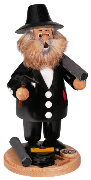 Erzgebirgische Räucherfigur Dachdecker ca. 24 cm Drechselwerkstatt Uhlig