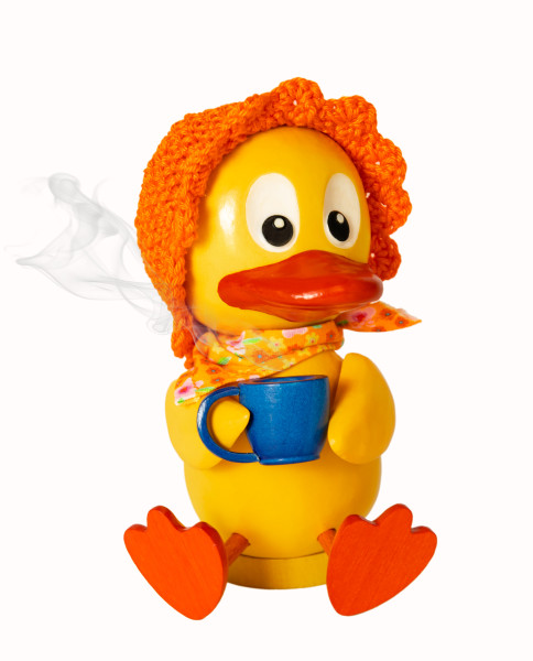 Räucherfigur Schnatterinchen, handbemalt RATAGS - Made in Germany