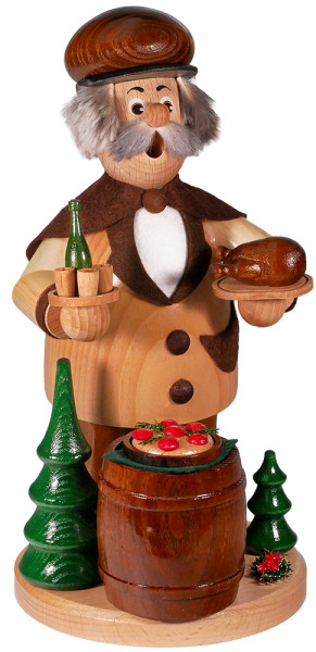 Erzgebirgische Räucherfigur Gastwirt ca. 24 cm Drechselwerkstatt Uhlig