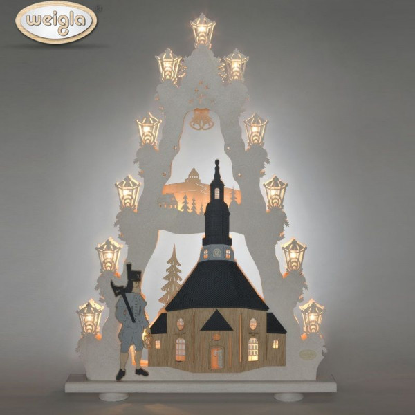 Lichterspitze 15 flammig "Seiffener Kirche"