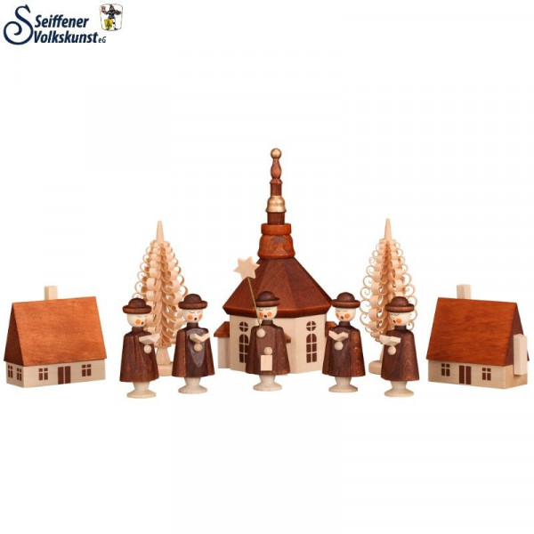 Miniatur Bestückung Seiffener Dorf mit Kurrendefiguren