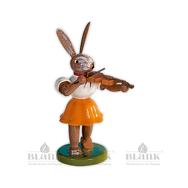 Osterhase mit Violine farbig 7,5cm Höhe