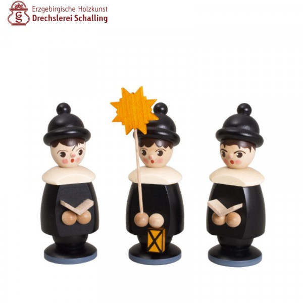 Kurrende (3 Kurrendefiguren) schwarz, 100 mm hoch