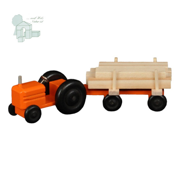 Mini Traktor Schnittholz farbig