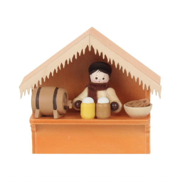 Marktbude Bierausschank, Höhe ca. 8 cm Volkskunstwerkstatt Romy Thiel - Deutschneudorf