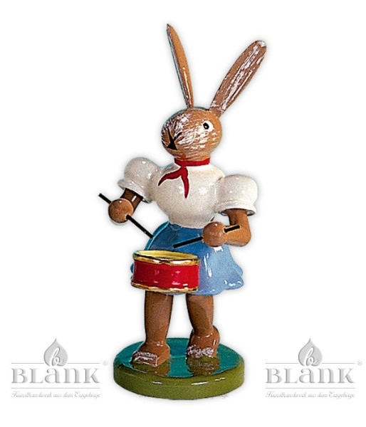 Osterhase mit Trommel farbig 7,5cm Höhe