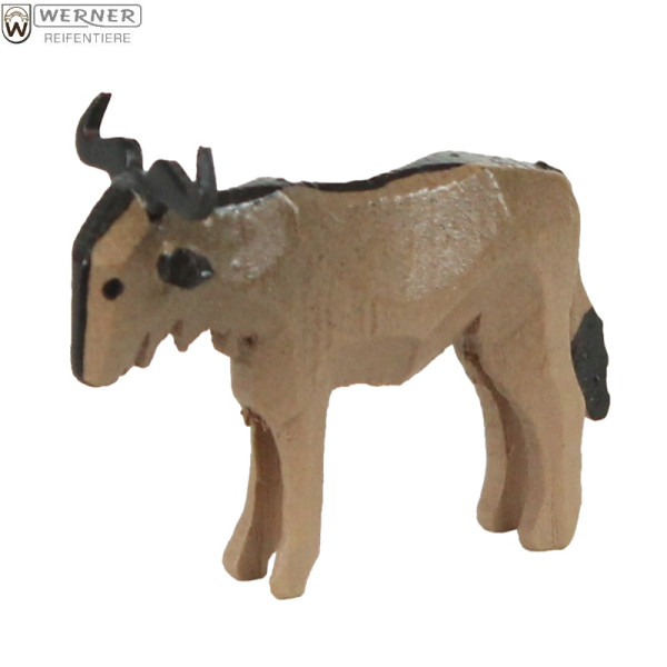 Reifentier Gnu , ca. 3,5 cm Werner Reifentiere Seiffen / Erzgebirge