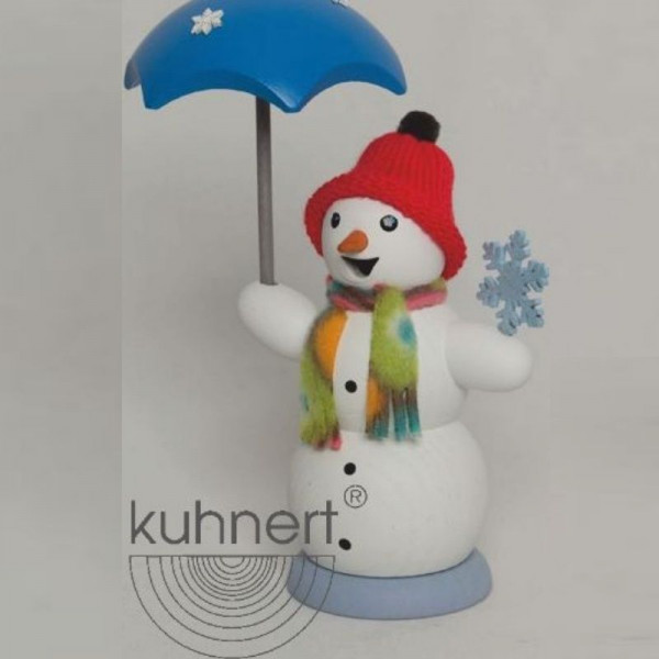 Räucherfigur Schneemann mit Schirm