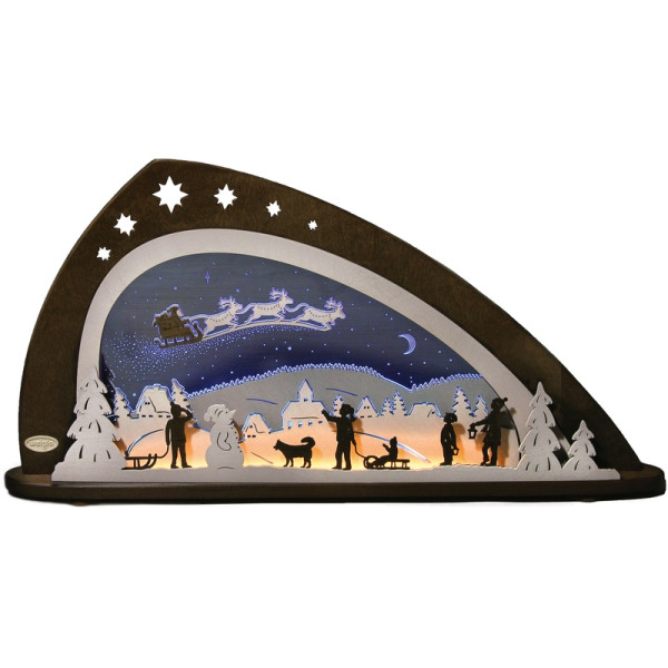 LED-Schwibbogen Santa Claus Qualität aus dem Erzgebirge - Made in Germany