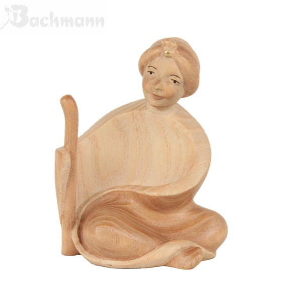 Gloria Krippenfigur Beduine, gebeizt, 16 cm* Holzschnitzerei Konrad Bachmann, Südtirol