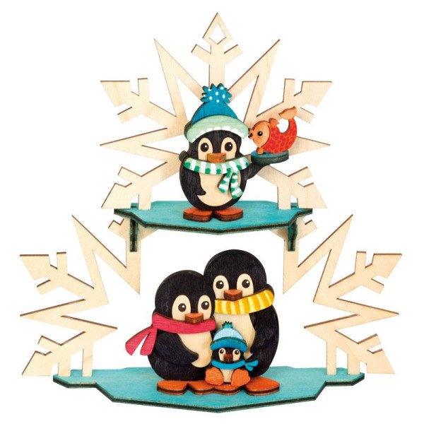 Bastelset Pinguinfamilie Größe ca. 17 x 17 x 6 cm , Artikel 10227