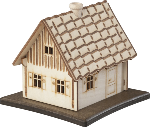 Weigla Räucherhaus, 11,3x11x11,3 cm Qualität aus dem Erzgebirge - Made in Germany