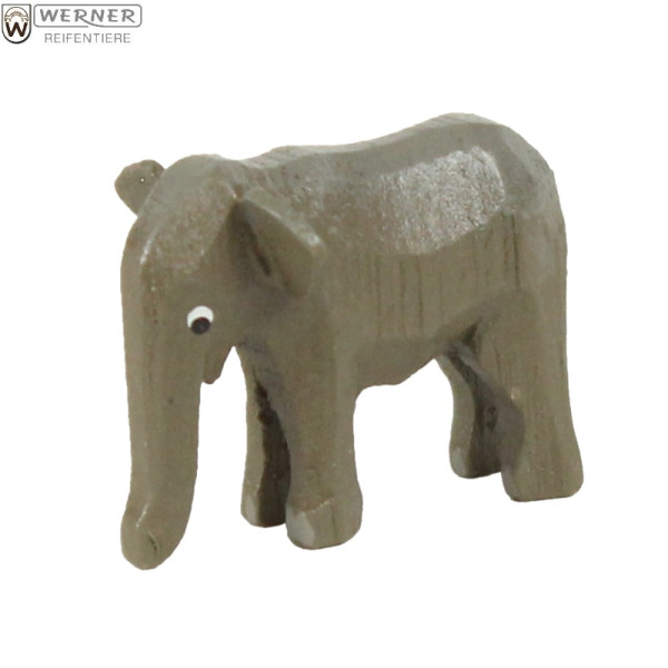 Reifentier Elefant Jungtier , ca. 2,7 cm Werner Reifentiere Seiffen / Erzgebirge