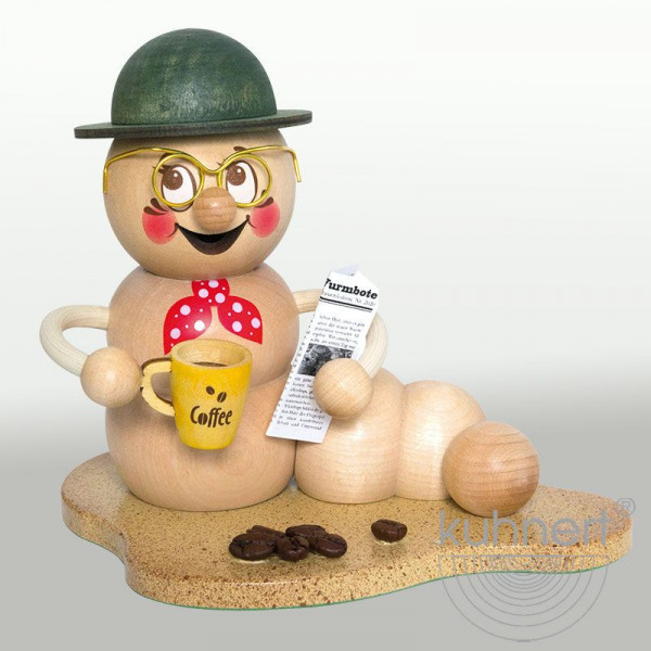 Erzgebirgische Räucherfigur Kaffeepause Rudi, 37030 Höhe ca. 13 cm