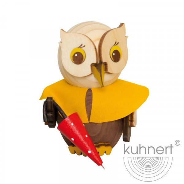 Kuhnert Holzfigur Minieule mit Regenschirm Kuhnert Artikel 37330, Höhe ca. 7 cm