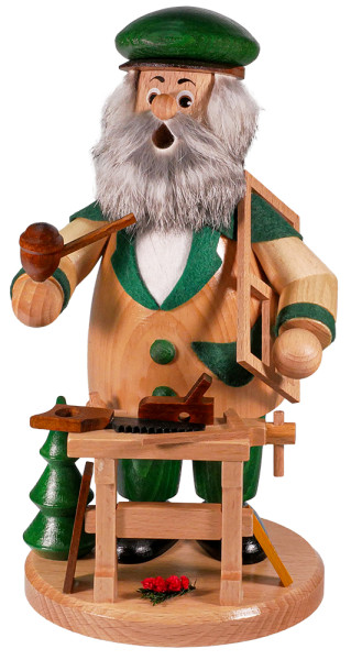 Erzgebirgische Räucherfigur Tischler ca. 24 cm Drechselwerkstatt Uhlig