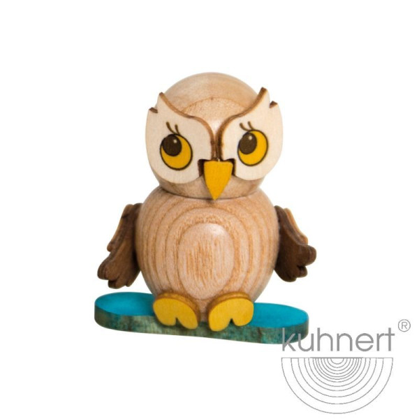 Kuhnert Holzfigur Eulenkind mit Snowboard Kuhnert Artikel 37411, Höhe ca. 4 cm