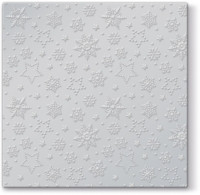 Papierservietten Schneeflocken geprägt 20 Stück