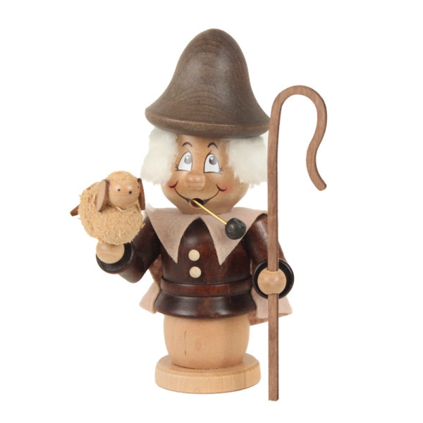 Räucherfigur Miniwichtel Schäfer Hergestellt im Erzgebirge by Kuhnert