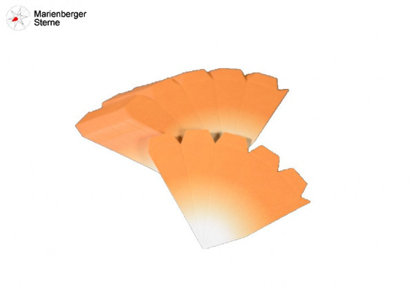 Marienberger Sterne Selbstbausatz 3er Set Orange-Weiß 3 Marienberger Sterne 16 cm ohne Beleuchungsset & Netzgerät