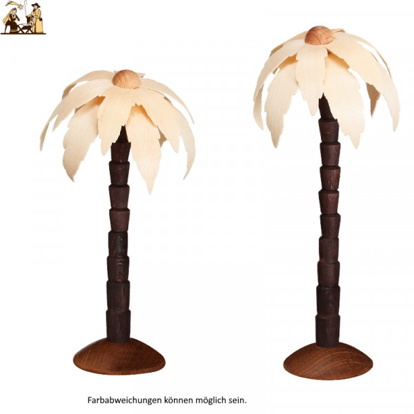 2 Palmen für Krippefiguren natur ca. 8 cm* (16+19 cm)