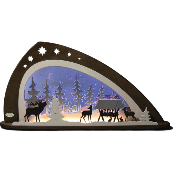 LED-Schwibbogen Waldtiere Qualität aus dem Erzgebirge - Made in Germany