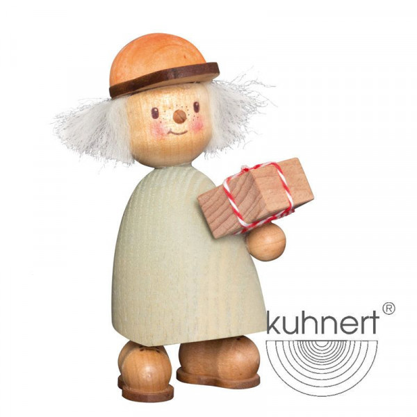 Sammelfigur Holzfigur Finn mit Geschenk Kuhnert Artikel 62103, Höhe ca. 8,5 cm