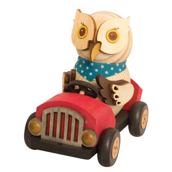 Kuhnert Holzfigur Minieule im Flitzer rot Kuhnert Artikel 37370, Höhe ca. 7 cm